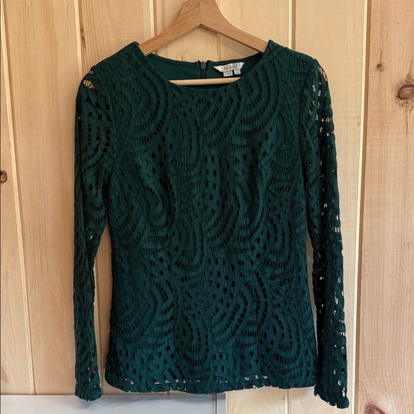 🍁FALL SALE🍁 Boden Elegant Green Lace Women's Top - Picture 1 of 5